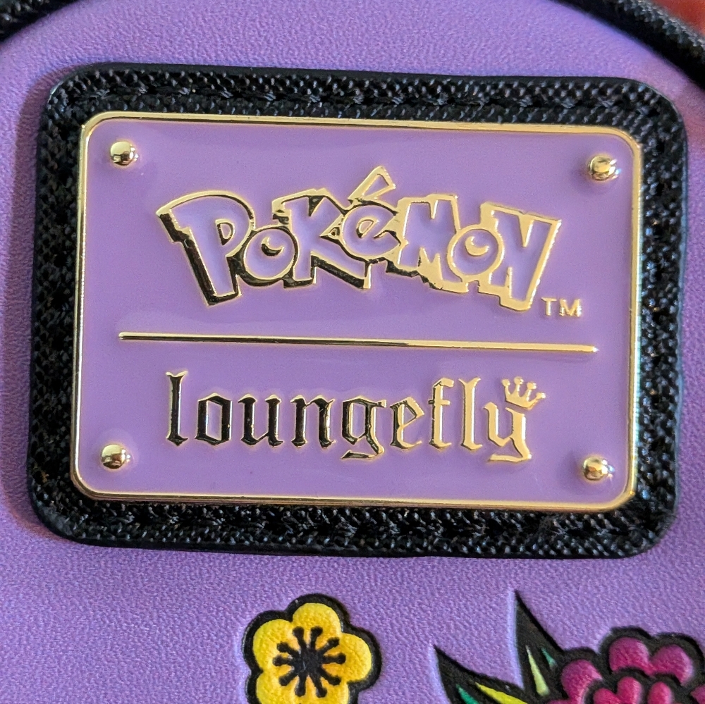 Loungefly Pokemon Pikachu Floral Coin Purse Purple - Picture 12 of 13